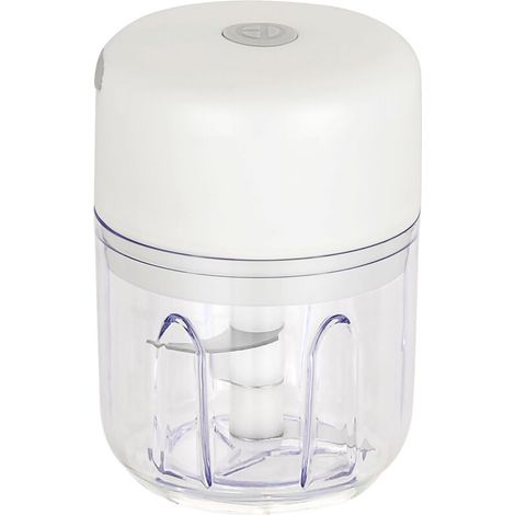 Mini tritatutto elettrico per aglio, purea, cipolle, erbe aromatiche, verdure, zenzero, frullatore per frutta (250 ml) - Crezuo