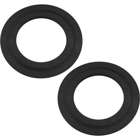 Packung mit 2 Ersatz-Gummidichtungen für Toilettenspülventile, 71 mm x 100 mm. Schwarz. (1/4)