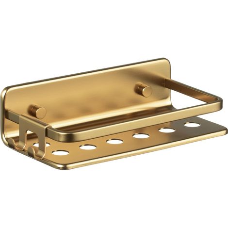 Étagère Salle Bain sans Perçage Rectangulaire, 10 x 5,5 x 20 cm (1/5)