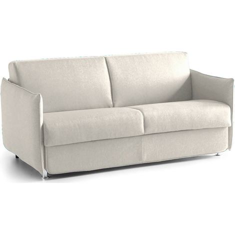 Zweisitzer Sofa Monleale, abziehbar, wasserabweisend, Made in Italy, waschbar, 160x95x90h cm, beige