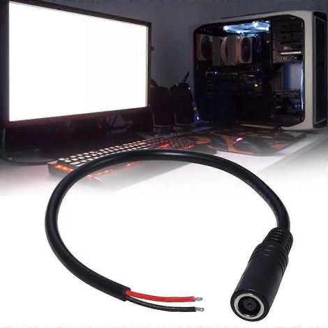 Câble d'alimentation fiable DC7,4x5,0 mm femelle vers 2 broches, fils d'alimentation 18AWG 2x0,75 mm (1/4)