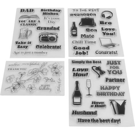 Les tampons transparents en relief pour scrapbooking sont utilisés pour la décoration de cartes et le scrapbooking DIY. (1/5)