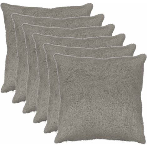 vidaXL Funda de almohada 6 uds. HEERLEN Gris Claro 80 x 80 cm (1/2)