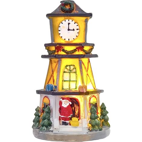 Horloge plan de travail Festal minarets – colophane qualité supérieure – décoration Noël village (1/4)