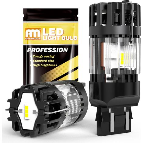 W21/5W 7443 T20 Ampoules LED Canbus Sans Erreur 12V Super Lumineuses 6500K Blanc 7440 7441 Ampoule Remplacement pour Voiture Feu de Recul DRL Feux de Jours Freinage Clignotant, 2 Pièces (1/5)