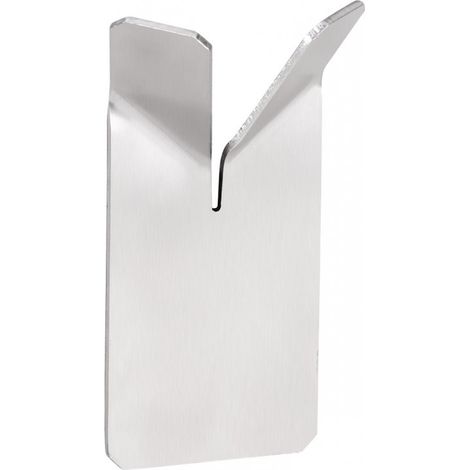 Lot de 2 patères double NIVA en acier inoxydable avec adhésive 4,8 x8,5 x2,2 cm (1/5)