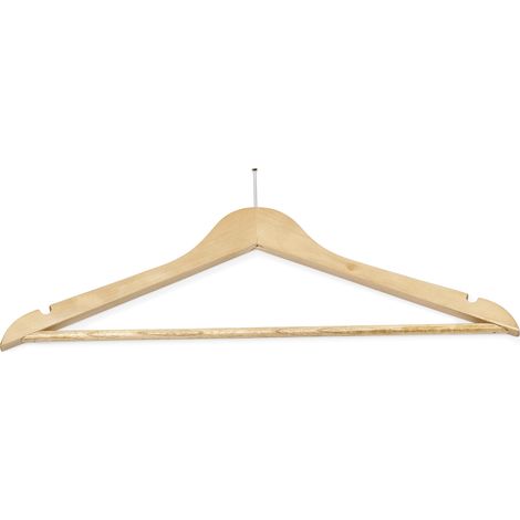 Set de Cintres pour Hôtel en Bambou Naturel L 445 mm - Lot de 5 - Was Germany
