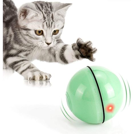 Balle Interactive Pour Chat - Lumière Led Et Rotation 360 Degrés - Rechargeable Usb - Jouet Automatique - Diamètre 6.4cm (1/5)