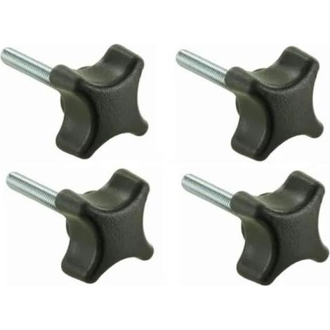 4x vis étoile M5 x 25 bouton moleté manœuvre tête plastique (1/2)