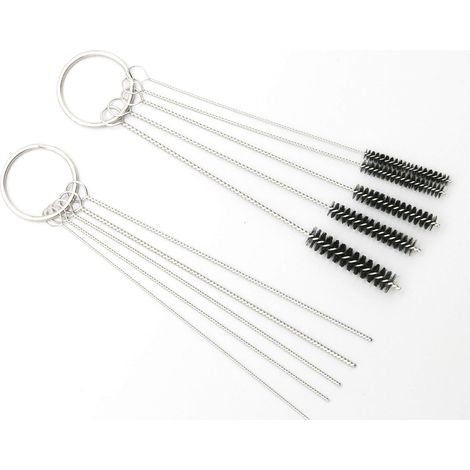 Kit de 2 brosses de nettoyage pour aérographe, ensemble de brosses à aiguilles en acier inoxydable (1/5)
