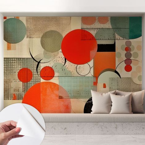 Carta da parati autoadesiva - Fotomurale adesivo - design elegante - stile moderno - Astrazione colorata 208x146 cm (1/5)