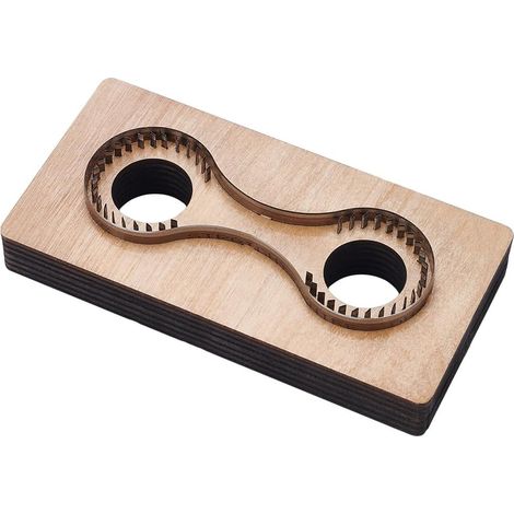 Matrice de Découpe en Cuir Porte Clés en Cuir Moules de Découpe en Bois Matrice de Poinçonnage pour Portefeuille Base en Bois Lisse Lames Acier Tranchantes Outil Estampage pour Artisanat (1/5)