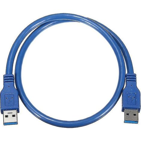 Dual USB cable with male ends, USB to USB, for hard drive enclosures, laptops, new (1/5)