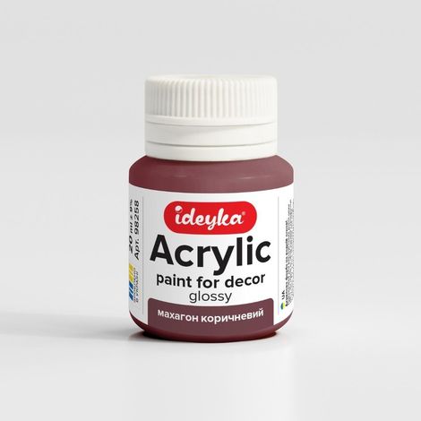 Vernice acrilica color mogano, 20 ml