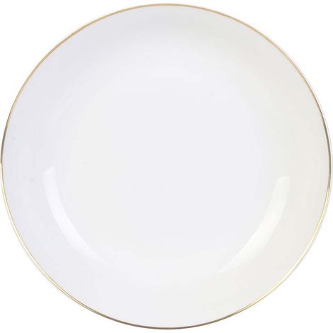 6 Assiette Creuse 21 Cm Blanche - Royal - Home Deco Factory - Cmp (1/5)