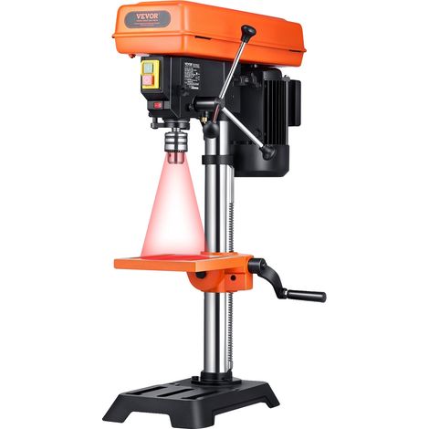 VEVOR 750W Säulenbohrmaschine, Drehzahlregelung 440–2580 U/min, 0–45° neigbarer Tisch, 30,5 cm, 13 mm, 550 W (1/2)