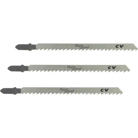 3 Lames Scie Sauteuse Universelle CV Lu. 110 x 4 mm TPI - Affûtée Dépoulliée - Pour Coupe Fine Bois/PVC - Diamwood
