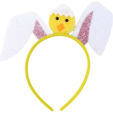 Serre-Tête de Pâques Poussin et Ailes de Lapin, Accessoire de Fête pour Enfants et Adultes (1/4)