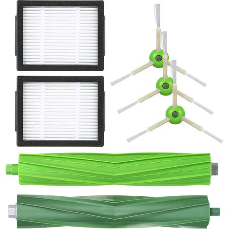 iRobot Roomba i7 i7+ / i7 Plus E5 E6 E7 7-teiliges Staubsauger-Zubehörset (3 Seitenbürsten + 2 Filtergitter + 2 Hauptbürsten) (1/5)