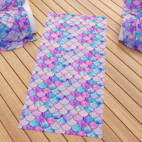 Serviette de Plage en Microfibre, Serviette de Plage ou de Piscine, Serviette pour Chaise Longue, Grande Serviette de Plage 90 x 180 cm, Serviette de Plage, 100% fabriquée (1/5)