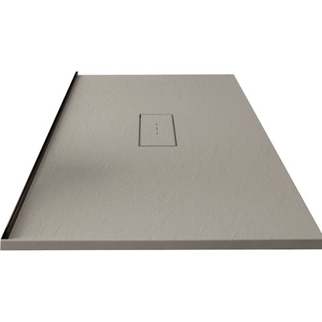 Receveur de douche 90 x 140 cm extra-plat en résine minérale VIC gris