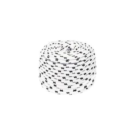 Corde de bateau tressée, blanche, 6 mm x 100 m, polyester - Crezuo (1/4)