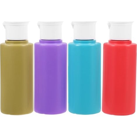 Botellas de champú acrílicas de 60 ml, 4 unidades, compactas. (1/5)