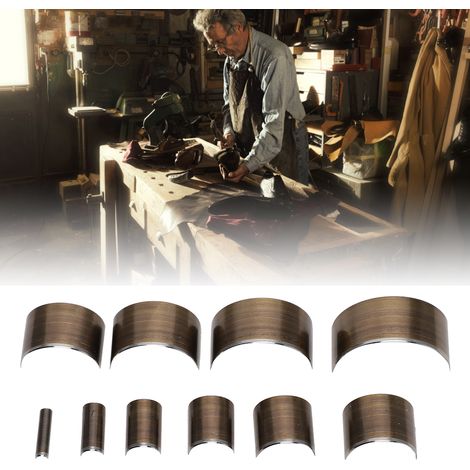 Kit de 10 outils en cuir à monter soi-même, coupe-queue A28 semi-circulaire
