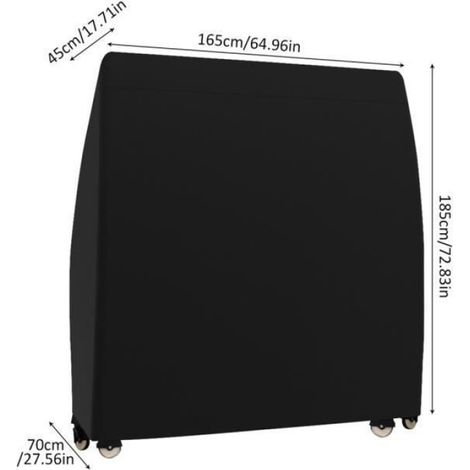 Couverture Table De Tennis - 165 x 70 x 185 cm - Imperméable - Extérieur Intérieur - 1 Pièce (1/4)