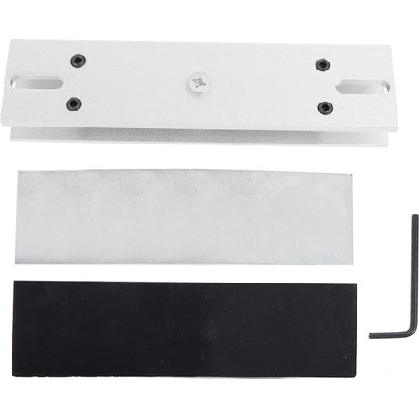 Supporto a forma di U per serratura magnetica, lega di alluminio, capacità di carico 617 libbre, vetro leggero, metallo, porta in legno.
