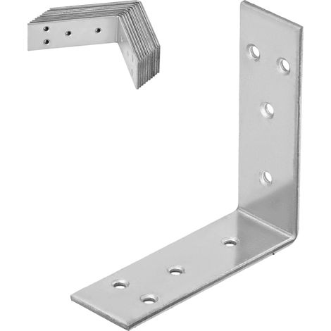 KOTARBAU® Winkelverbinder für Zimmererarbeiten, Edelstahl, verzinkt, 60 x 60 x 20 mm, 12er-Set