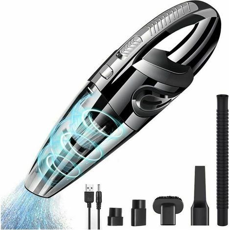 Aspirateur à cendre, Aspirateur à Main sans Fil Puissant Portable 120W 2200mAh avec Fonction Huimide & Sèche Filtre HEPA Lavable et 5 Buses Rechargeable pour Maison, Table, Bureau, Voiture (1/5)