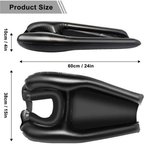 Bac à shampoing portable Noir - Léger - Confortable - Pratique pour personnes alitées (1/4)