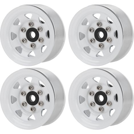 Lot de 4 moyeux de jante universels de 1,55 pouce pour crawlers RC Axial AX90069 (blanc). (1/5)