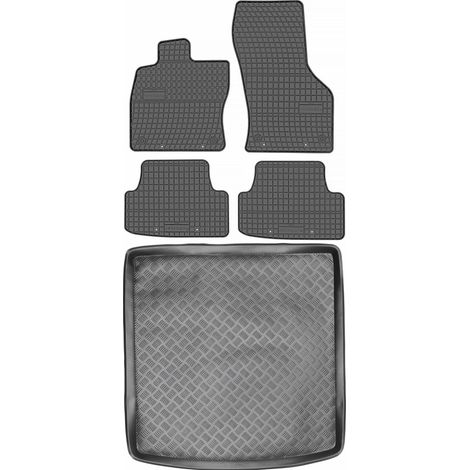 Ensemble de tapis de sol en caoutchouc pour Volkswagen Golf VII Kombi (2012-2020) + tapis de coffre (1/5)