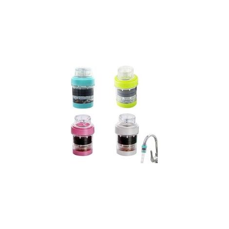 4 Pièces Filtre à Eau Du Robinet, Robinet Propre Purificateur Filtre, Résistant Aux Éclaboussures PP Mini Filtre à Eau pour Robinet Avec Un Élément Filtrant pour Cuisine, Maison (4 Couleurs) (1/5)