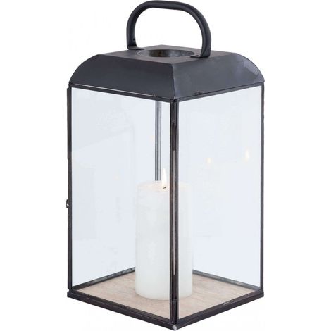 Lanterna Millicent Media 19,5x19,5x44 h cm in Acciaio Antracite (1/4)