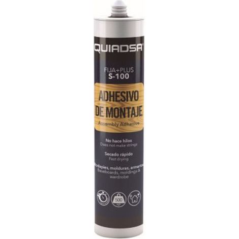 Colle de montage pour bois à base de solvant Fixed + Plus S-100 Quiadsa Fixe + Plus S-100 Cr. 300 ml.