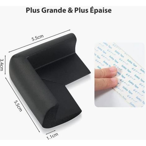 Protection Coin de Table Bébé - 10+2 Pièces - Mousse Souple - Blanc (1/4)