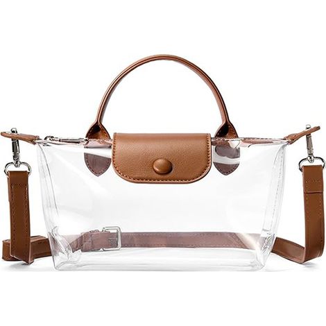 Sac à main transparent en PVC, bandoulière fourre tout portable pour femme( nouveauté 2025). (1/5)