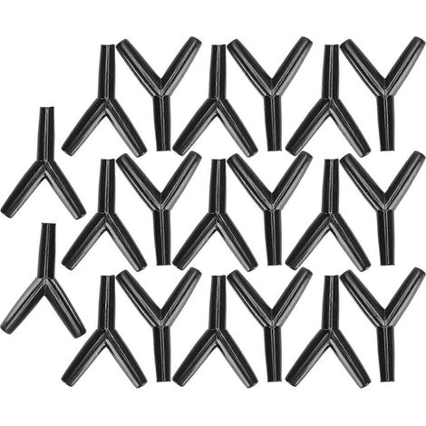 Lot de 20 accessoires pour aquarium : tuyau d'augmentation de la pression d'oxygène en forme de Y avec raccord à trois maillons. (1/3)
