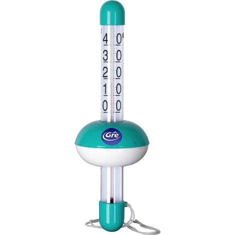 Termómetro flotante GRE big double reading 20x5x50 cm con cuerda (1/2)