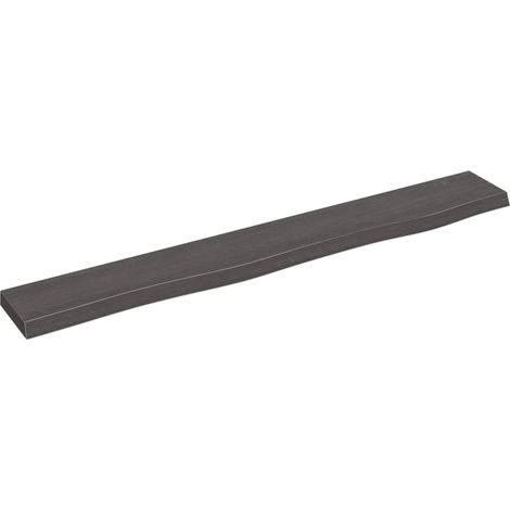 Étagère murale Étagères Murales Flottantes de Rangement gris foncé 80x10x2 cm bois chêne massif traité BRZH361574 (1/4)