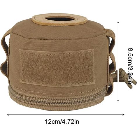 Housse de protection portable vintage pour bidon d'essence, sac de rangement anti-chute et anti-collision pour bouteille de gaz, idéal pour le camping et les réchauds portables. (1/5)