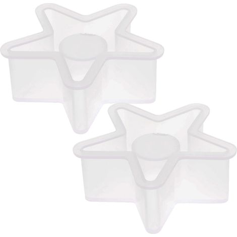 Moule en silicone TuseRxln pour bougeoir, lot de 2 moules pentagrammes pour bougies à bâtonnets, moule en silicone pour bougies en résine époxy. (1/5)