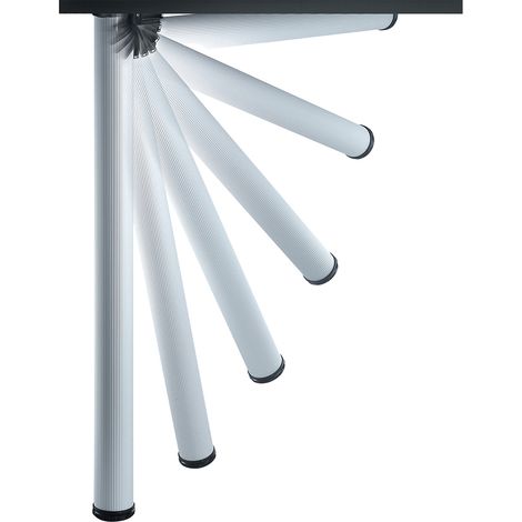 Gamba "Click" alluminio millerighe Ø 50 - H.705 mm. alluminio millerighe
