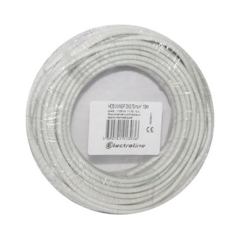 Electraline cavo elettrico HO3VVH2F bianco 10 metri