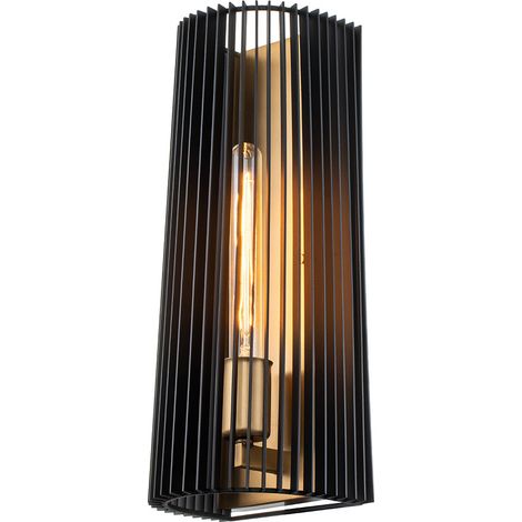 Elstead Kichler Linara Lampada da parete nera e ottone naturale (1/5)