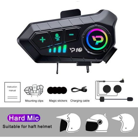 Casque interphone moto sans fil - - Y10 - Bluetooth 5.3 - ANC - Étanche IPX6 - 3-5 heures d'autonomie - 2000mAh (1/5)