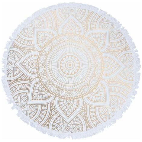 Serviette de plage ronde à séchage rapide, serviette de plage Mandala modèle abstrait, tapis de yoga, serviette de douche, serviette de bain